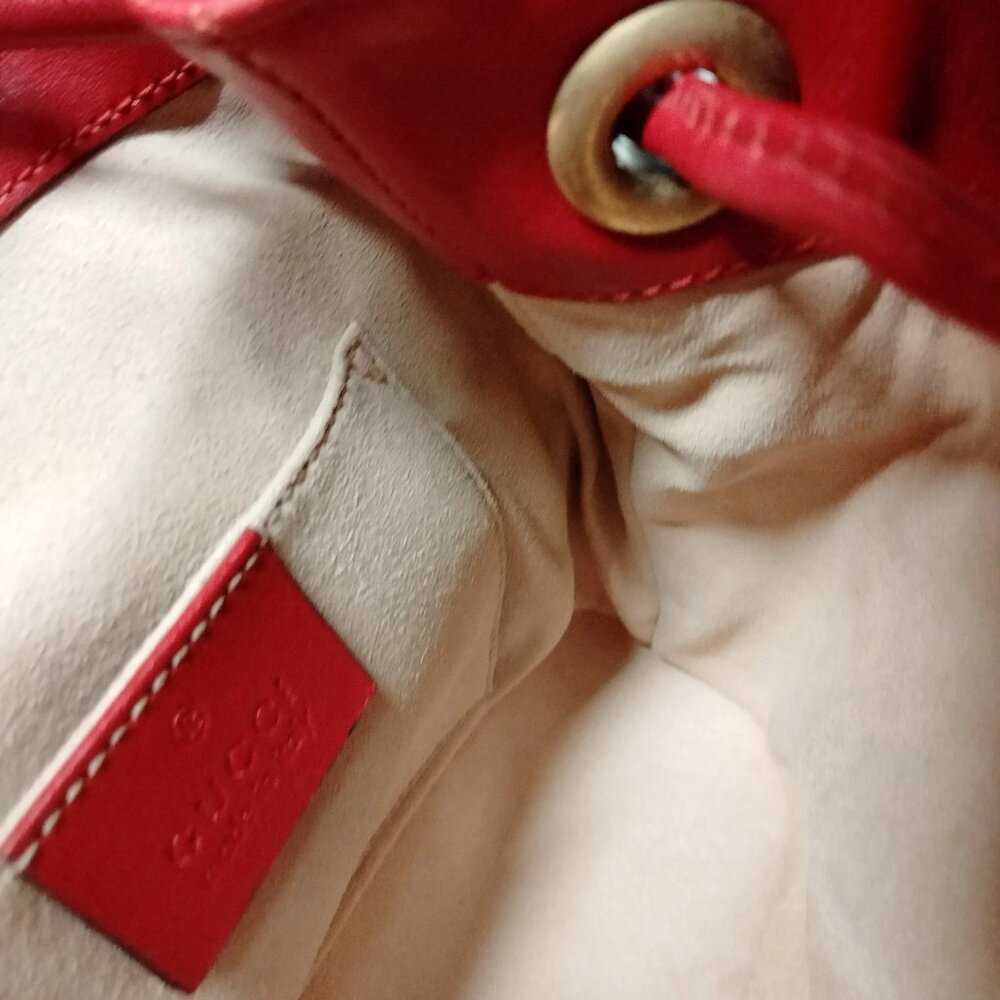 Authentic Gucci GG Marmont Mini Red Backpack | Quilted Leather Designer Bag - Picture 11 of 16